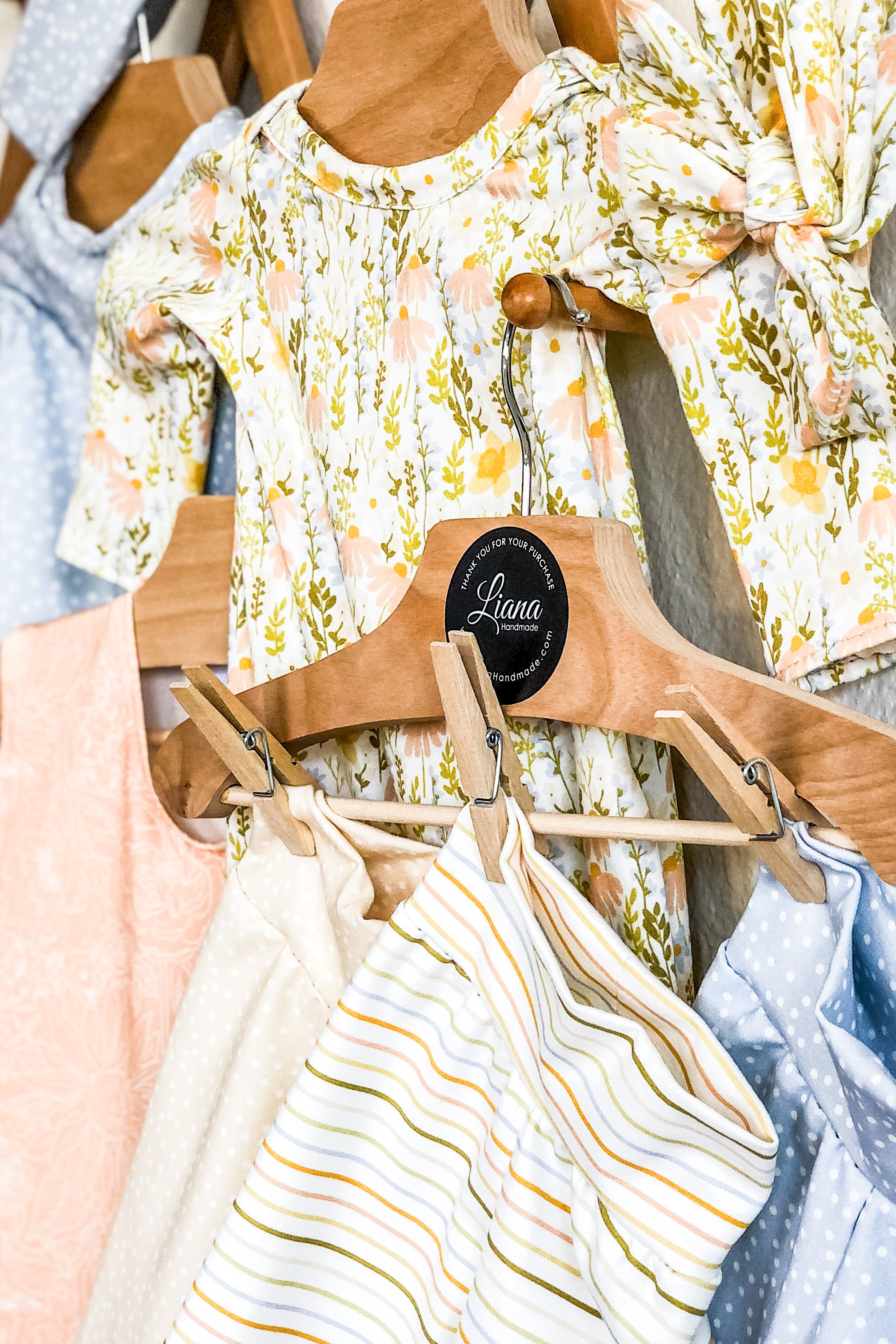 Spring Floral and Polka Dot Knot Gowns