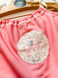 Baby Bird Embroidered Pink Baby Romper