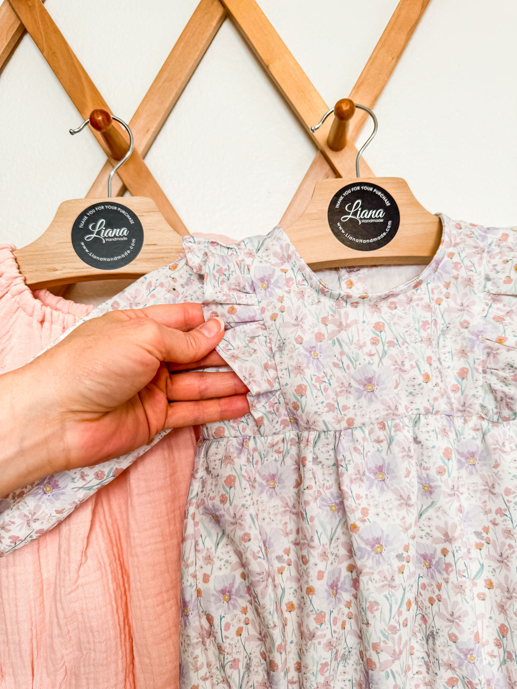 Spring Romper: Long Sleeve Pink Romper, Ruffles, Toddler, Baby
