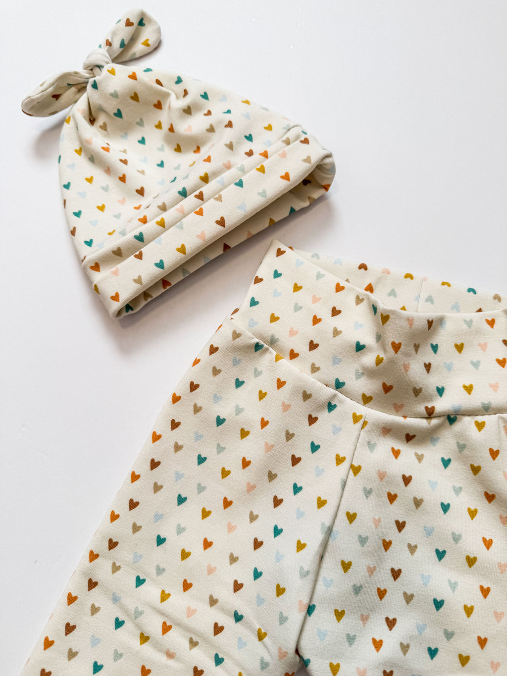 Baby Girl Legging Set:  Hearts or Floral Hat & Pants gift