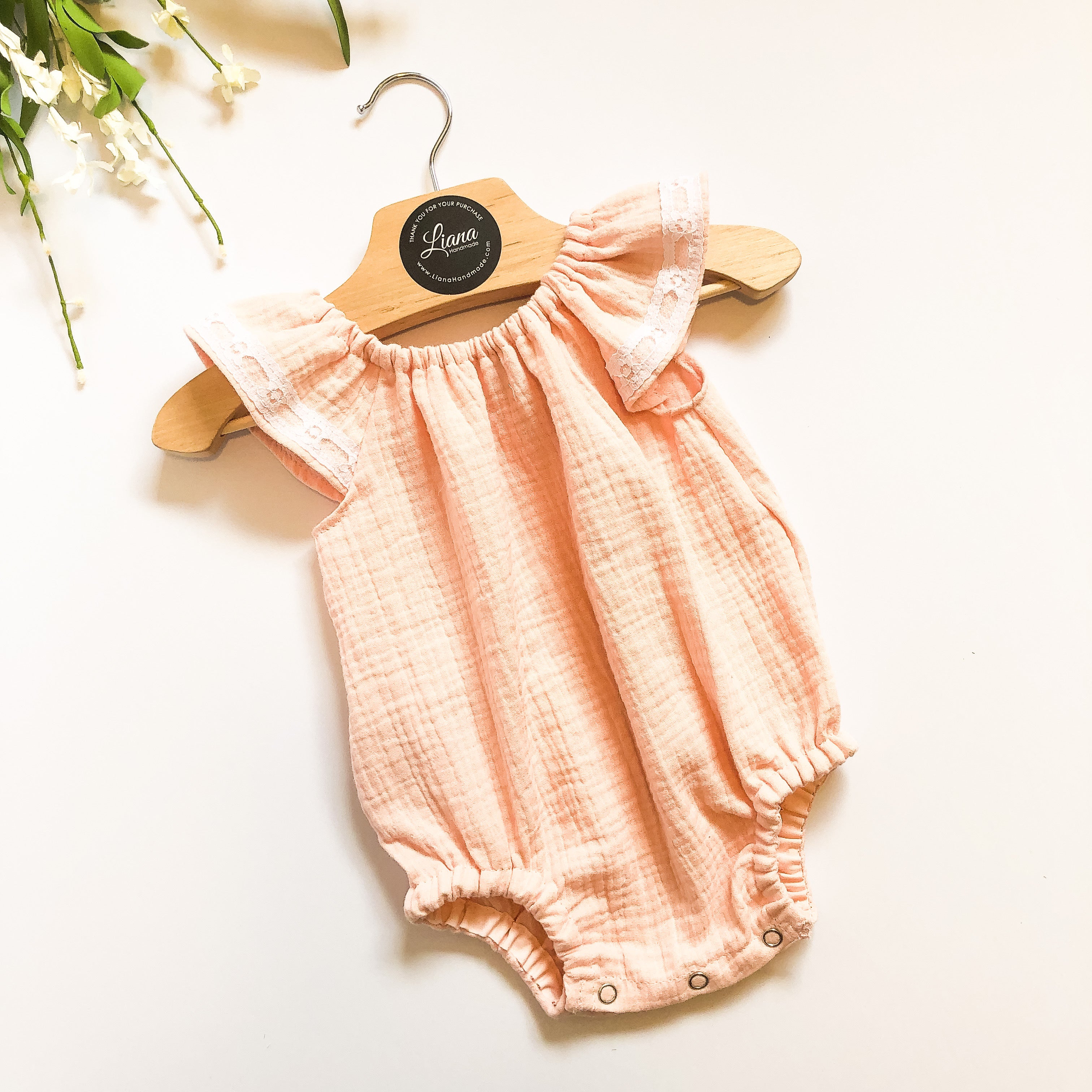 Spring Rompers: Pink or Yellow Ruffle Sleeve