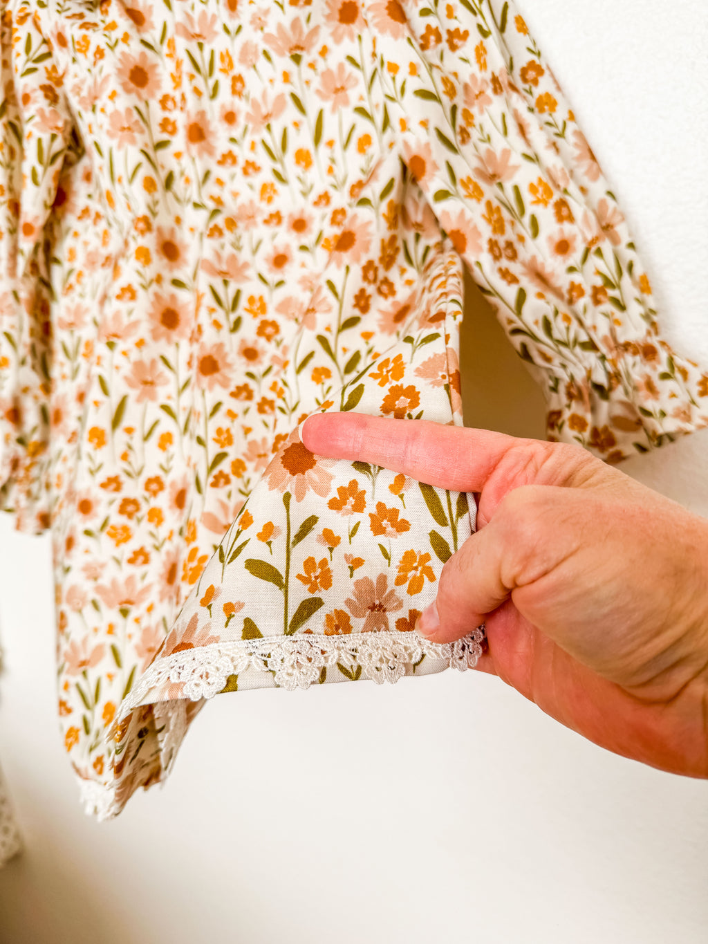 Toddler Dress: Neatural Floral with PeterPan Collar