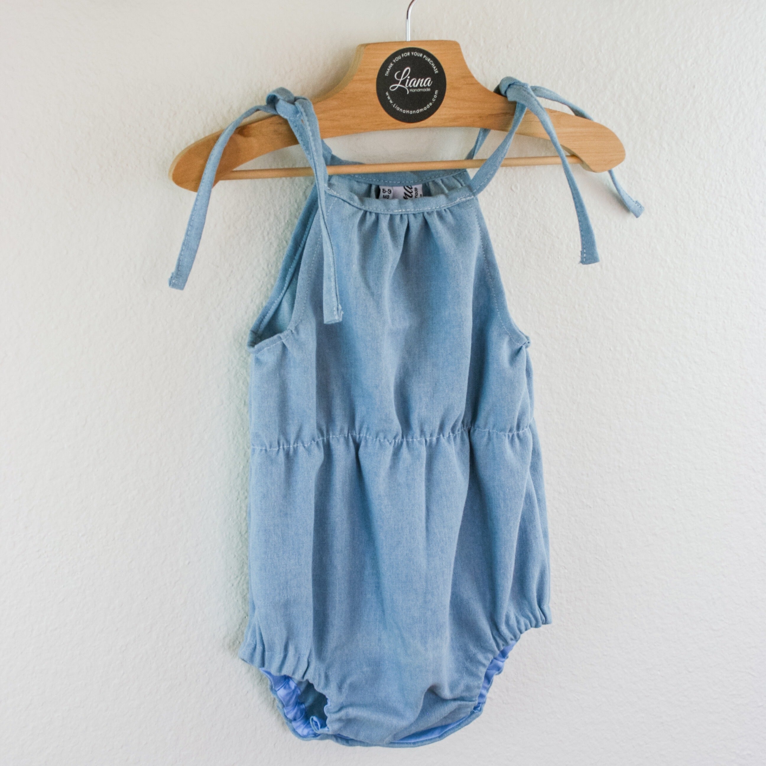 Chambray Sun Suit: Blue or Strawberry Check Romper