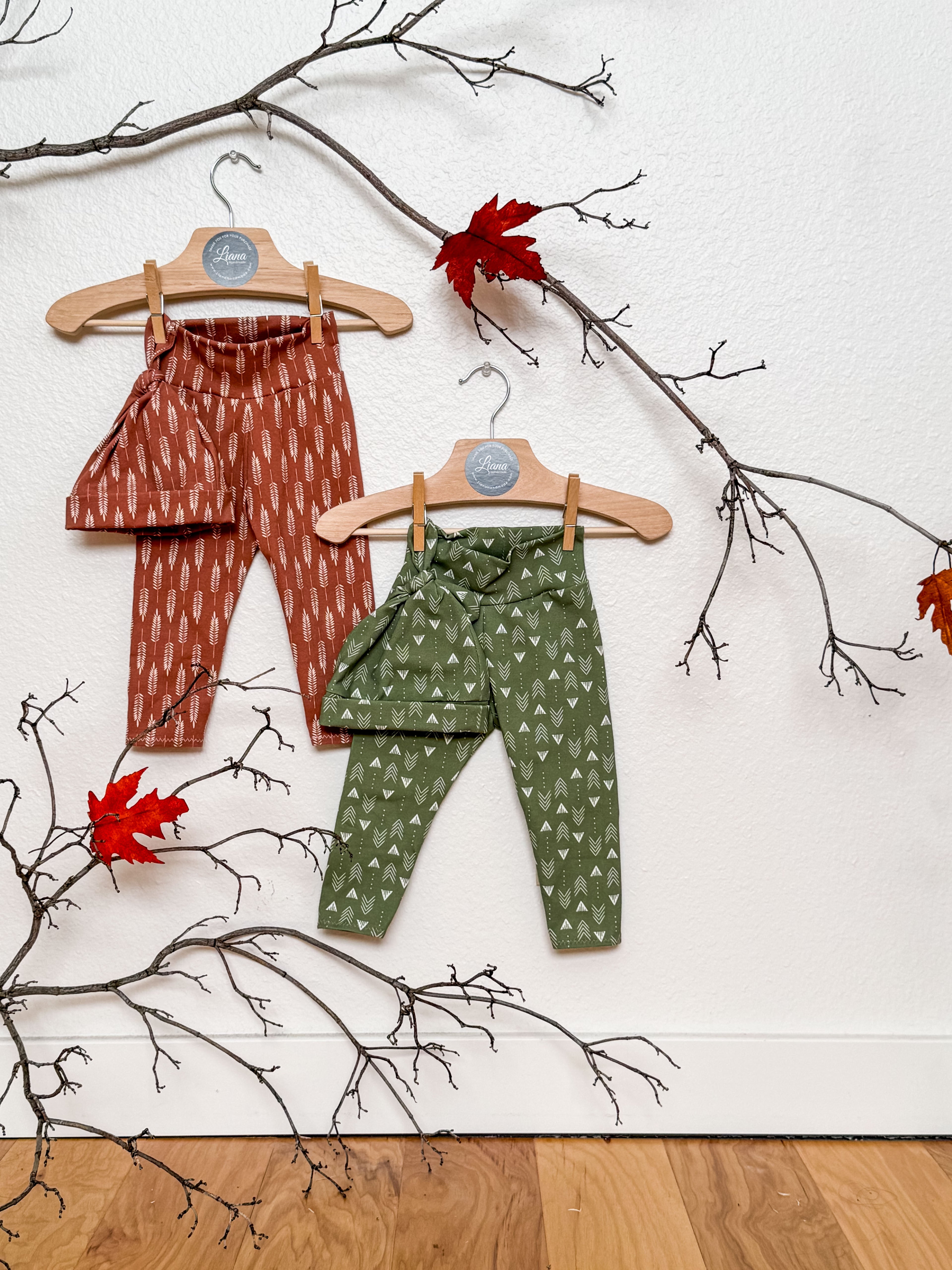 Fall Baby Legging & Hat Set