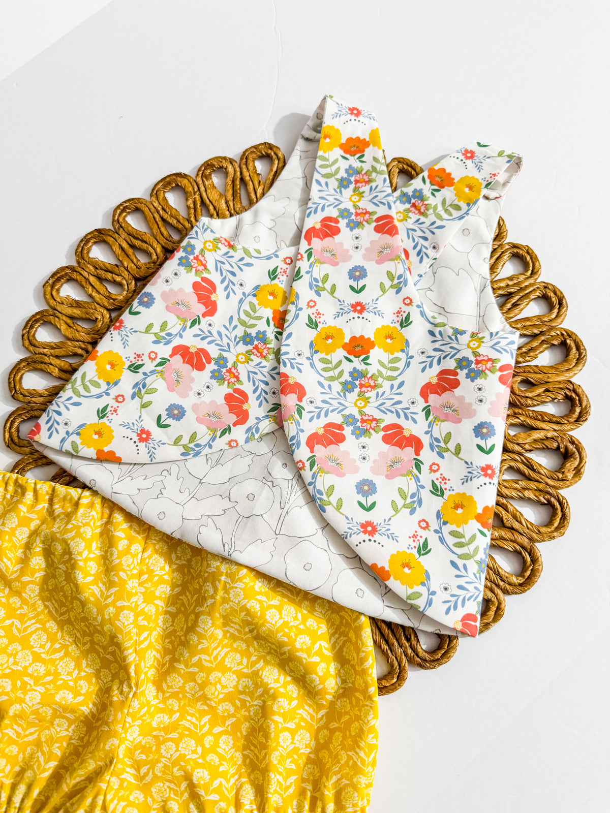 Yellow and Blue Baby Bloomer Sets: Summer Two Piece Outfit