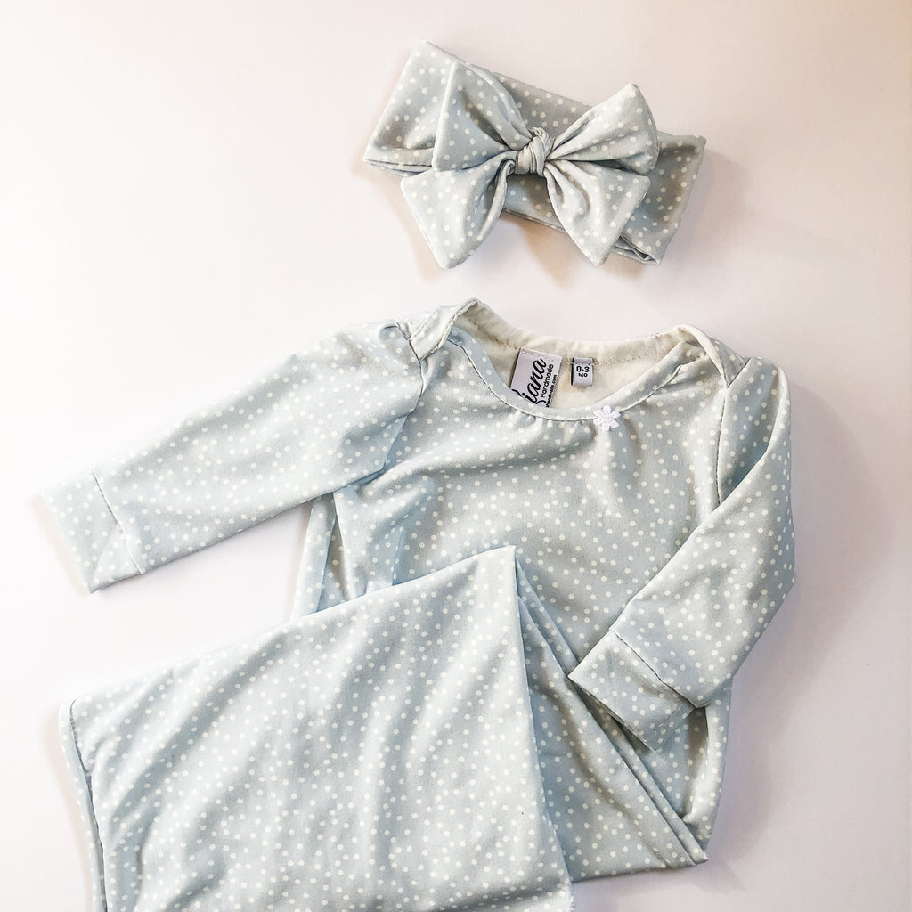 Spring Floral and Polka Dot Knot Gowns