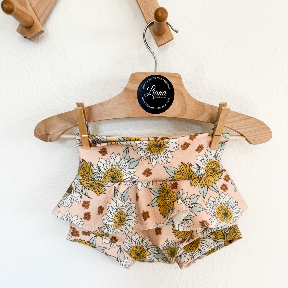 Ruffle Bummie: Boho Baby Bloomers, Sunflower