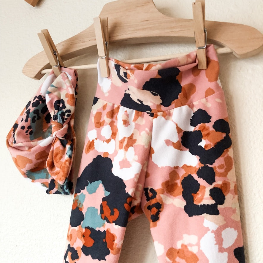 Baby Girl Pink Legging & Hat Sets