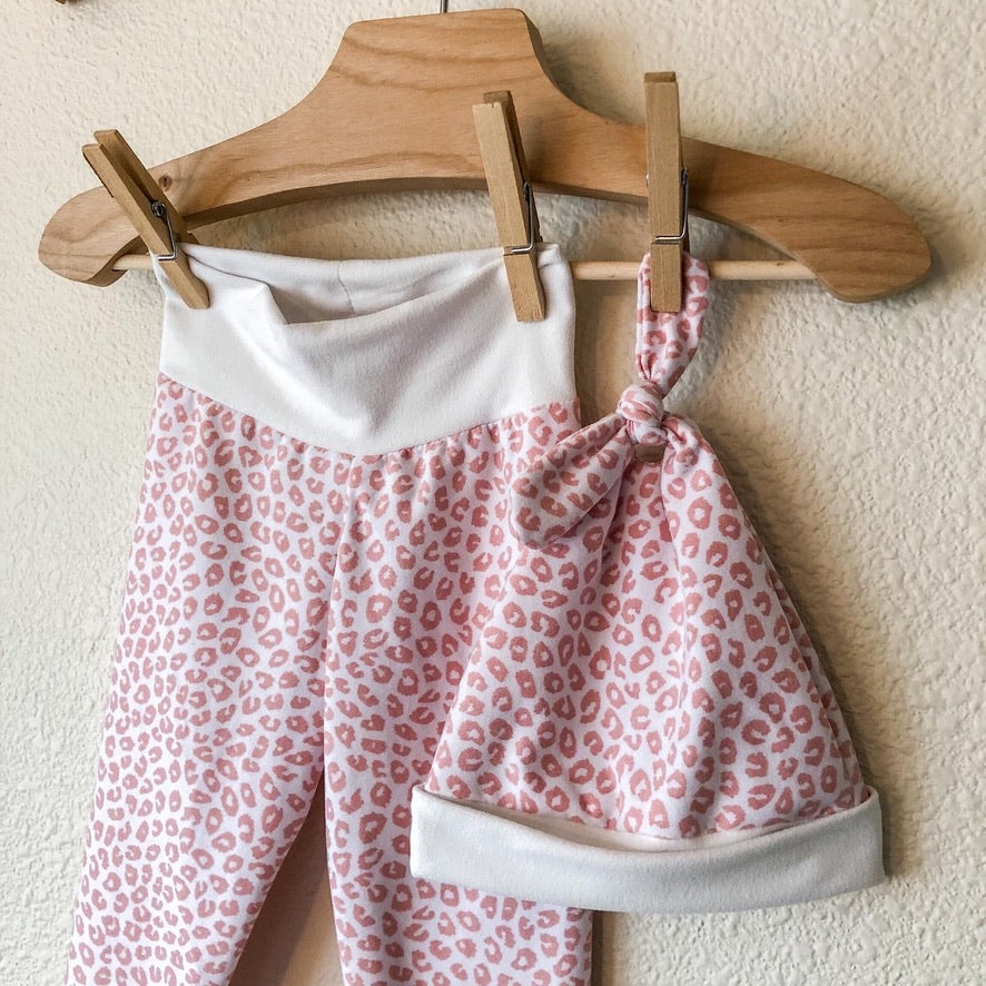 Baby Girl Pink Legging & Hat Sets