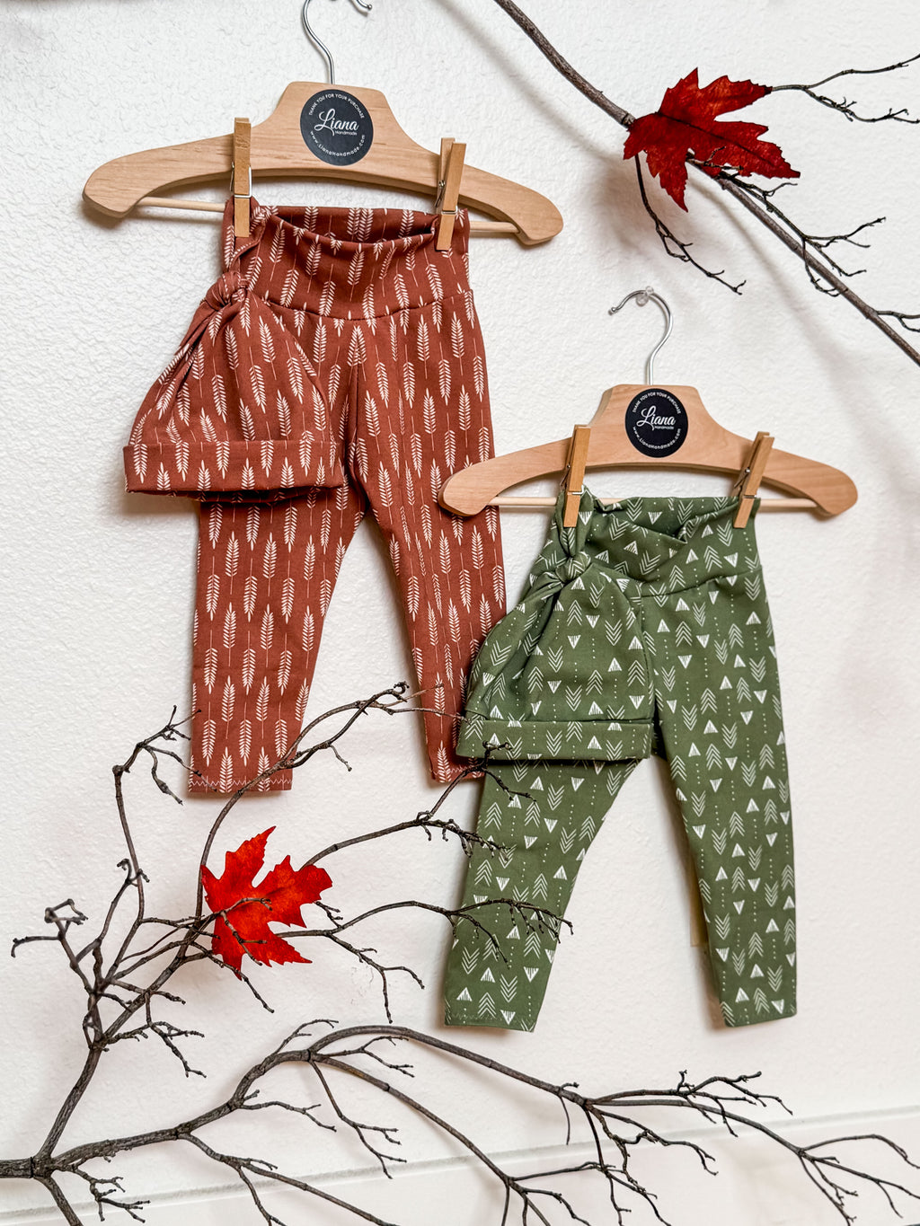 Fall Baby Legging & Hat Set