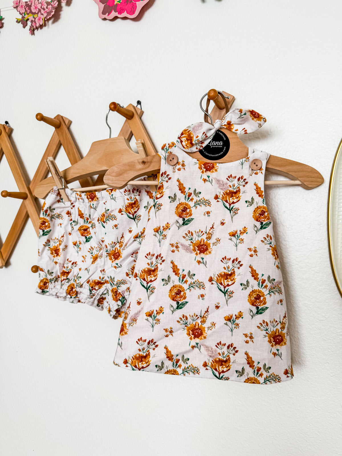 Cross Top and Bloomer Sets: Wild Flower or Yellow Floral