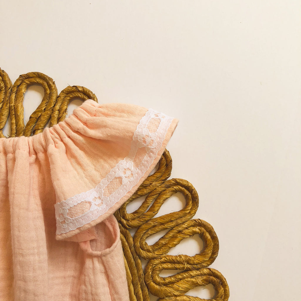 Spring Rompers: Pink or Yellow Ruffle Sleeve