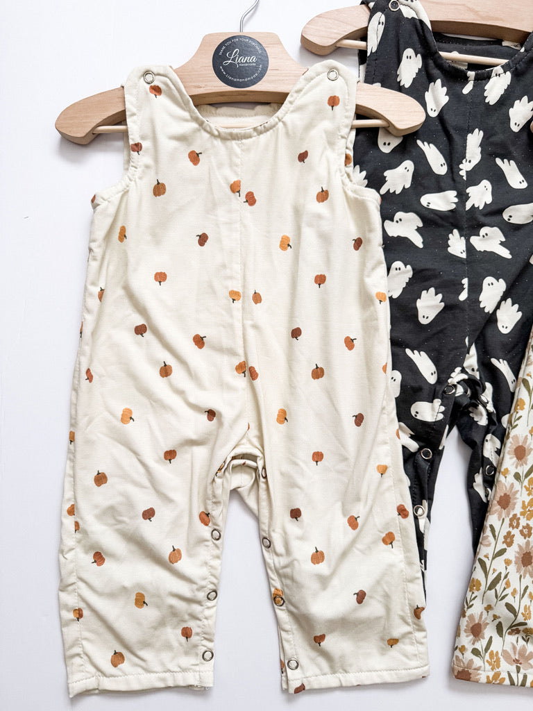 Ghost baby Romper, Pumpkin baby Romper, Fall romper