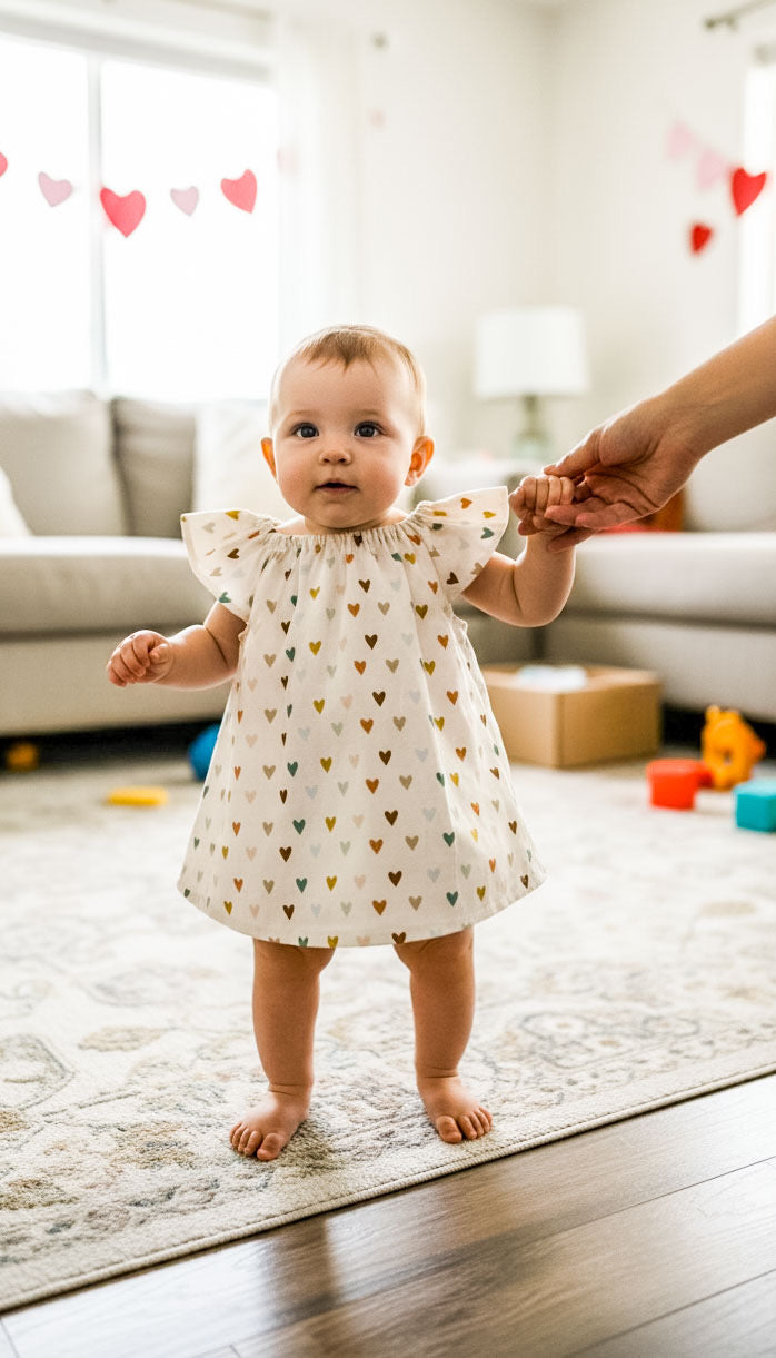 Flutter Sleeve Dresses, Hearts or Sunflowers