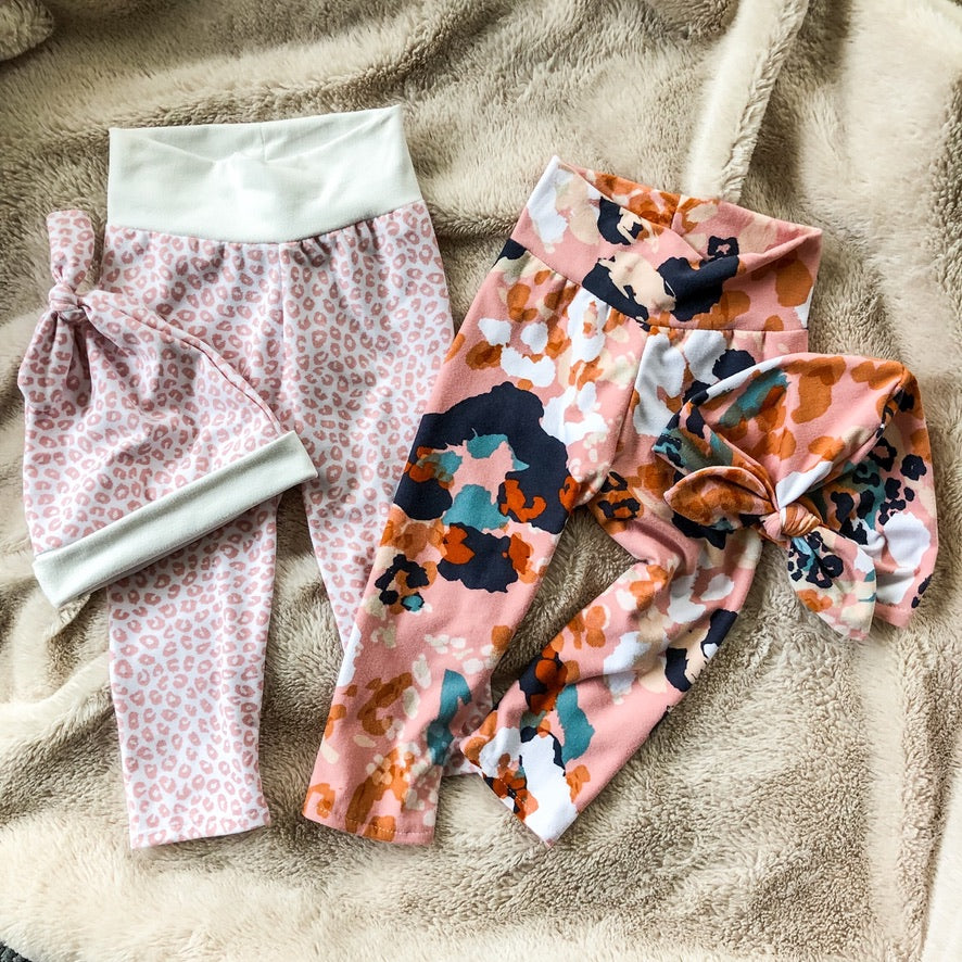 Baby Girl Pink Legging & Hat Sets