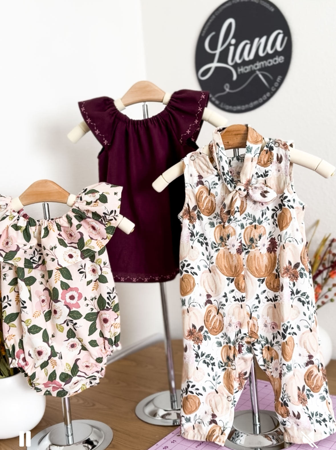 Linen Dress With Embroidered Sleeve: Plum Baby Dress