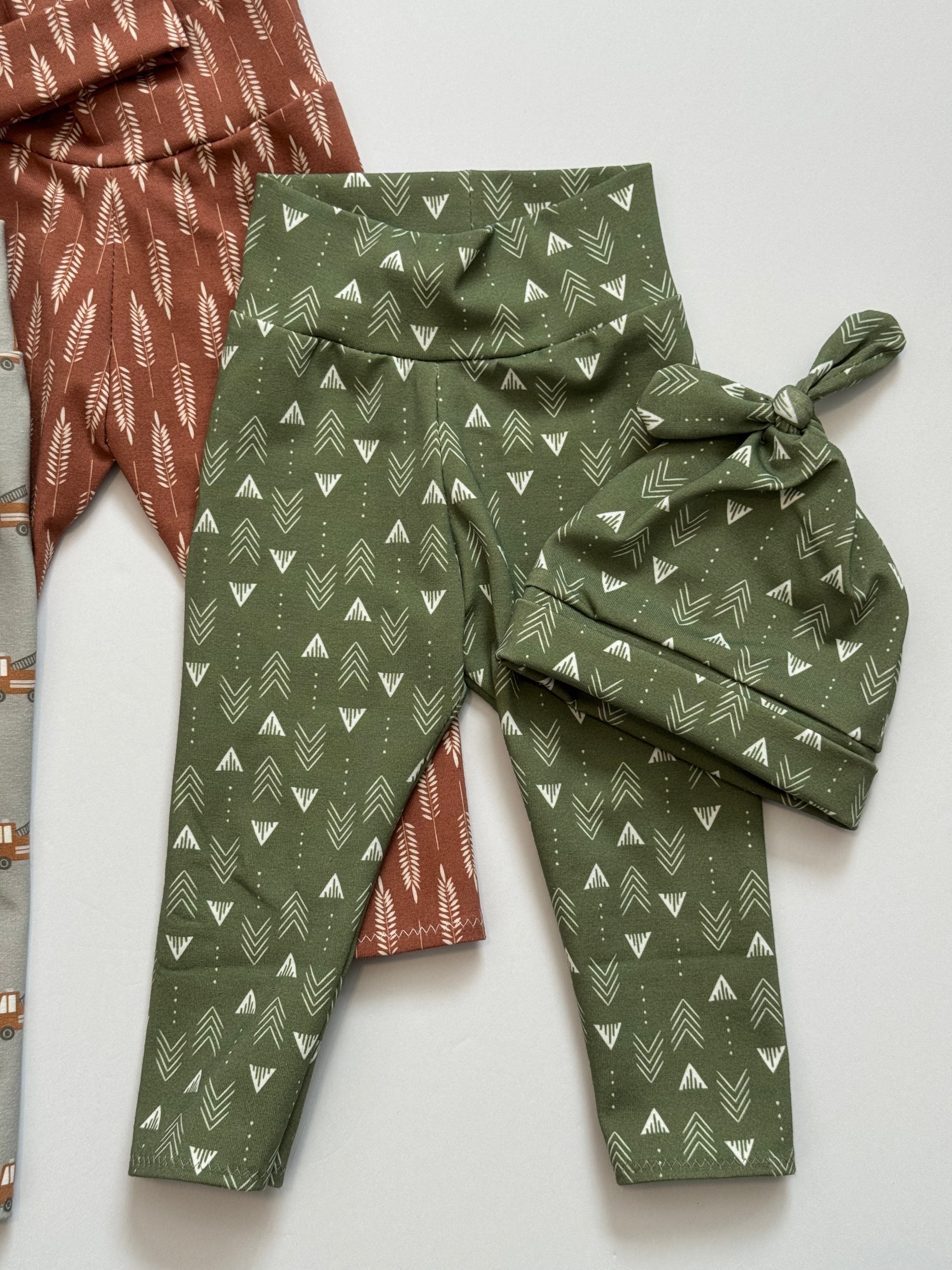 Fall Baby Legging & Hat Set